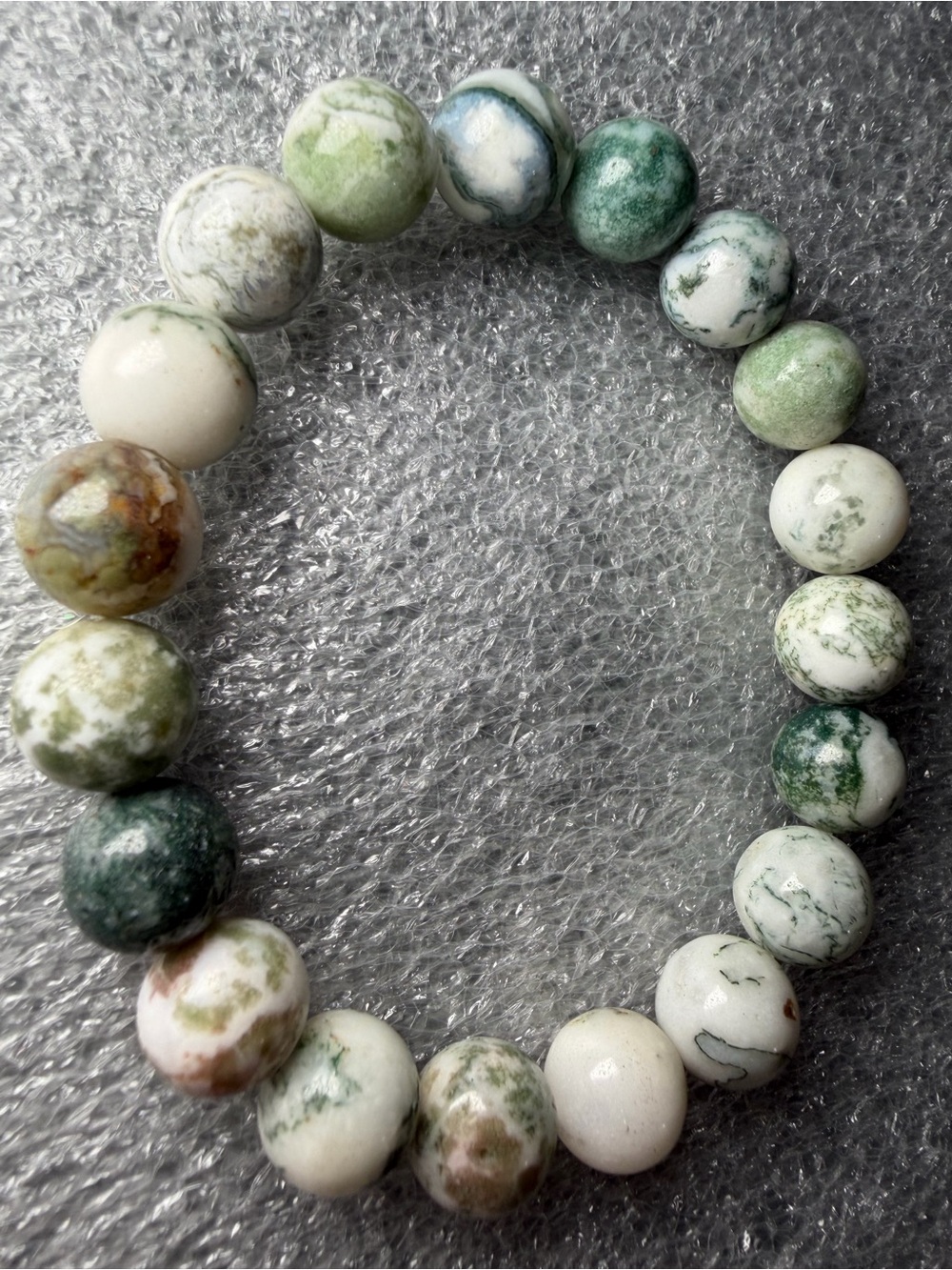 Beautiful 10MM Tree Agate Natural Crystal Bracelet
